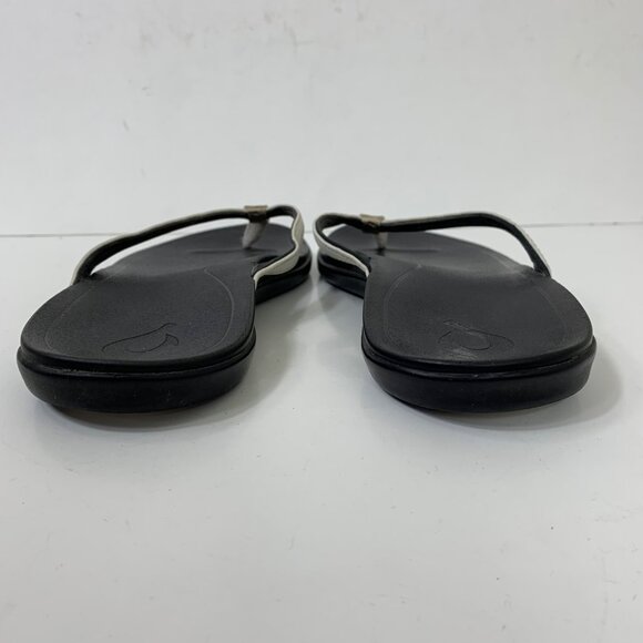 Olukai Ho‘ōpio Women’s Classic Beach Sandals in White Size 8 - Picture 3 of 7